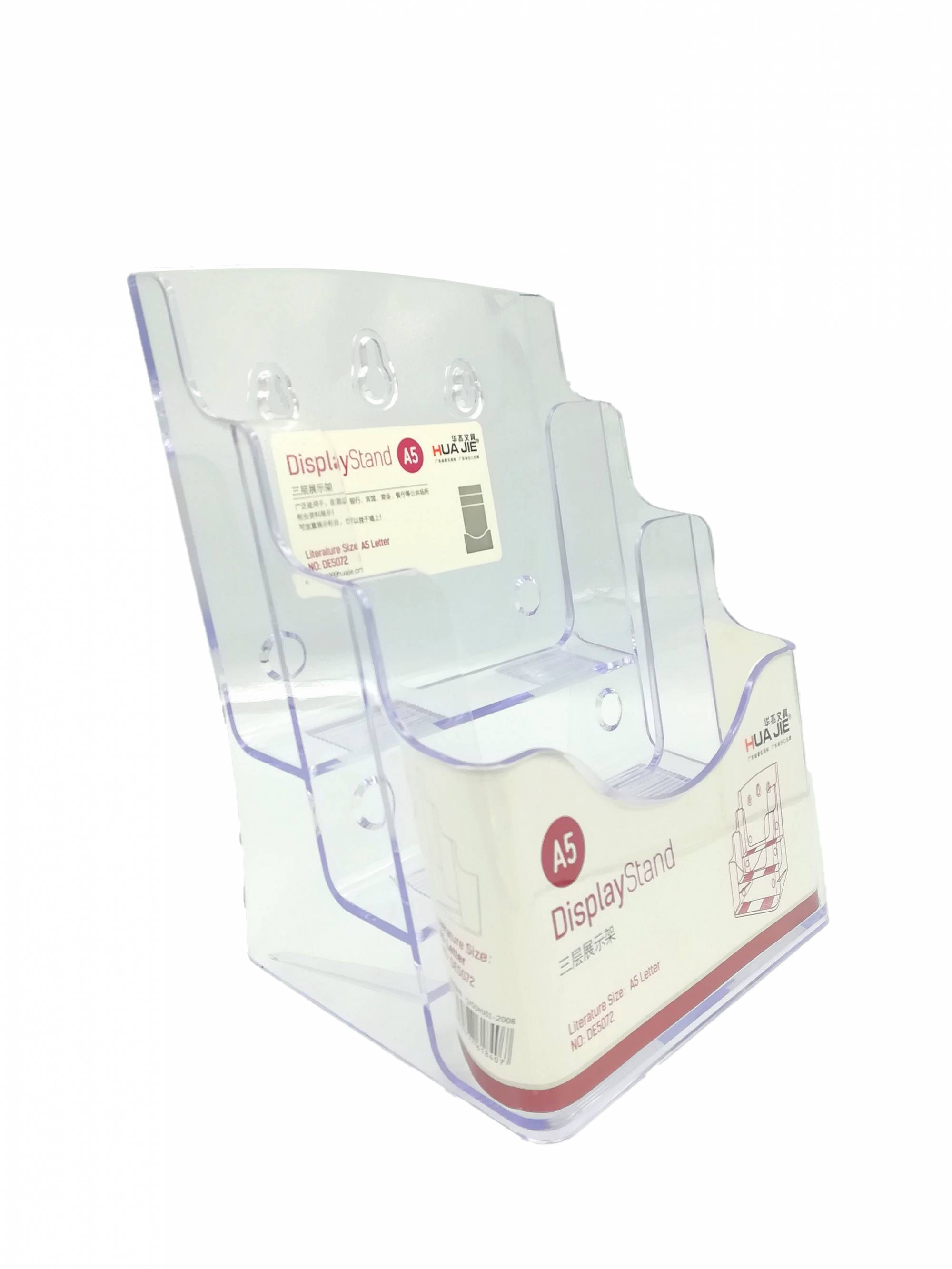 DE5072 A5 3 layer acrylic display stand